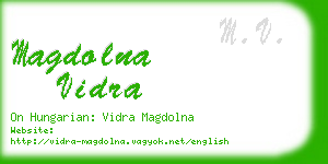 magdolna vidra business card